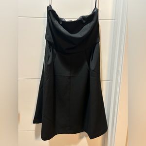 Strapless black dress